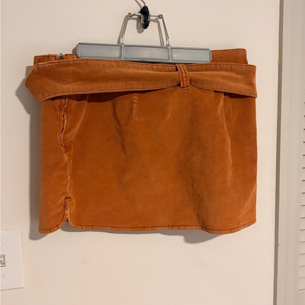 Free People courduroy Mini Skirt with Belt - Picture 3 of 5